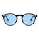 Gleyemor Vintage Polarized Sunglasses for Men UV400 Protection Retro Round Sunglasses Handcrafted Acetate Frame Black FrameClear Blue Lens