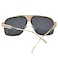 GOBIGER Aviator Sunglasses for Men 100 UV Protection Goggle Alloy Gold Disco 70s Oversized Retro Shades