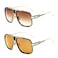 GOBIGER Aviator Sunglasses for Men 100 UV Protection Goggle Alloy Gold Disco 70s Oversized Retro Shades