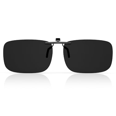 Goiteia Polarized Super Dark Clip On Sunglasses Over Prescription Glasses Men WomenCompact FitNonFlip UpCAT4