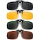 Hifot Clip on Sunglasses 2 PackPolarized Lens Fit Over Prescription GlassesFlip up Rimless Sunglasses