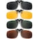Hifot Clip on Sunglasses 2 PackPolarized Lens Fit Over Prescription GlassesFlip up Rimless Sunglasses