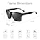 Hxnvzf Polarized Sunglasses for Men Women Driving Fishing Mens Sunglasses Rectangular Vintage Sun Glasses Grey LensMatte Black Frame