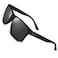 Hxnvzf Polarized Sunglasses for Men Women Driving Fishing Mens Sunglasses Rectangular Vintage Sun Glasses Grey LensMatte Black Frame