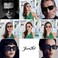 JOVAKIT Black Square Sunglasses for Women Men Simple Trendy Rectangle Thick Frame Style Sun Glasses UV400 Protection BlackClear Red