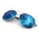 J+S JS Premium Military Style Classic Aviator Sunglasses Polarized 100 UV protection for Men Women Large Frame Silver FrameBlue Mirror Lens