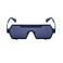 Junsika Retro Steampunk Sunglasses for Men Trendy Cool Design One Piece Irregular Metal Frame Black Sunglasses