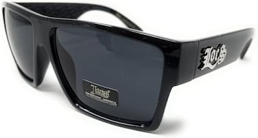 Locs 91105 Black Sunglasses Authentic Gangster Flat Top Lowrider Maddogger Shades
