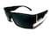 Locs Mens Flat Top Gangster Sunglasses Black Silver Frame 91026 Black 55w x 175h