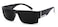 Locs Mens Flat Top Gangster Sunglasses Black Silver Frame 91026 Black 55w x 175h