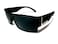 Locs Mens Flat Top Gangster Sunglasses Black Silver Frame 91026 Black 55w x 175h