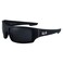 Locs Mens Hardcore Rectangle Sunglasses Matte Black Rubberized Frame