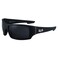 Locs Mens Hardcore Rectangle Sunglasses Matte Black Rubberized Frame