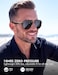 LUENX Aviator Sunglasses for Men Women Polarized Classic Pilot Shades Driving Sun Glasses UV400 Protection 61mmBlack Lens Matte Black Frame