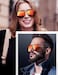 LUENX Aviator Sunglasses for Men Women Polarized New Shades Flexible Spring Hinge UV 400 ProtectionOrange Mirror Lens Black frame 59mm