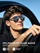 LUENX Aviator Sunglasses for Men Women Polarized Trendy Sun Glasses Pilot Shades Driving UV 400 Protection 60mm Black Lens Black Frame