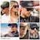 MAXJULI XXL Size Double Extra Large Z87 Sunglasses for Big Wide Heads Men TR90 Ultralight UV400 Protection Glasses 8228 Matte Black FrameClear Lens