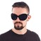 Largemouth Mens Industrial Style Wrap Sunglasses Black