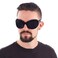 Largemouth Mens Industrial Style Wrap Sunglasses Black