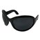 Largemouth Mens Industrial Style Wrap Sunglasses Black