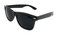 SLYK My Shades Retro 80s Classic Rectangle Sunglasses Black Matte Smoke