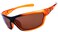 Nitrogen Mens Rectangular Sports Wrap 65mm Orange Polarized Sunglasses