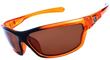Nitrogen Mens Rectangular Sports Wrap 65mm Orange Polarized Sunglasses