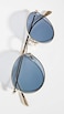 Oliver Peoples Eyewear Mens Coleridge Sun Sunglasses GoldCobalt One Size