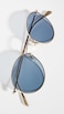 Oliver Peoples Eyewear Mens Coleridge Sun Sunglasses GoldCobalt One Size