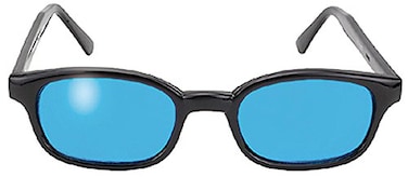 KD's Pacific Coast Original KDs Biker Sunglasses Black FrameTurquoise Lens