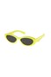 Prada PR 26ZS 13L08Z Yellow Acetate Oval Sunglasses Dark Grey Solid Color Lens