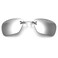 PROSOOL Sunglasses Retro Clip On Nose Rectangular Sunglasses Matrix Morpheus Movie rimless Silver Silver