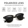 SUNGAIT 80s Sunglasses Retro Semi Rimless for Men WomenBlack FrameMatte FinishPolarized Grey Lens 3016SHKHUI