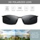 SUNGAIT Ultra Lightweight Polarized Sunglasses Men Rectangular Metal Frame with Spring Hinge SGT559QH
