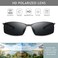 SUNGAIT Ultra Lightweight Polarized Sunglasses Men Rectangular Metal Frame with Spring Hinge SGT559QH