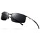 SUNGAIT Ultra Lightweight Polarized Sunglasses Men Rectangular Metal Frame with Spring Hinge SGT559QH