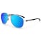 SUNTRONS Aviator Sunglasses for Men Women Classic Sunglasses Men Aviators Style Polarized Sunglasses with Mirrored Lens Metal Frame Silver Frame Ice Blue Lens