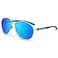 SUNTRONS Aviator Sunglasses for Men Women Classic Sunglasses Men Aviators Style Polarized Sunglasses with Mirrored Lens Metal Frame Silver Frame Ice Blue Lens