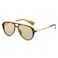 TruFabV Vintage Retro 70s Sunglasses for Women Men Fashion Disco Glasses Double Bridge Aviators Olive Green