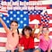 AmoraKiva 3pc 4th of July Star Glasses USA Red White Blue Party Outfit