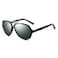 2020 VentiVenti Aviator Sunglasses For Men Polarized Lens Plastic Lightweight Double Bridge Frame UV Protection For Driving Shiny Black FrameG15 Lens