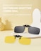 TERAISE Clip on Sunglasses 2PCSDayNight Vision UV400 FlipUp Sunglasses2PCS BlackYellow