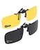 TERAISE Clip on Sunglasses 2PCSDayNight Vision UV400 FlipUp Sunglasses2PCS BlackYellow