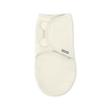 SwaddleMe by Ingenuity Original Swaddle 100 Cotton Improves Sleep Calms Startle Reflex Preemie Size Up to 7 Pounds 1Pack Baby Swaddle Blanket Cream