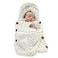 XMWEALTHY Newborn Baby Wrap Swaddle Blanket Knit Sleeping Bag Receiving Blankets Stroller Wrap for Baby Beige 06 Month