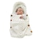XMWEALTHY Newborn Baby Wrap Swaddle Blanket Knit Sleeping Bag Receiving Blankets Stroller Wrap for Baby Beige 06 Month