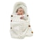 XMWEALTHY Newborn Baby Wrap Swaddle Blanket Knit Sleeping Bag Receiving Blankets Stroller Wrap for Baby Beige 06 Month