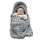 XMWEALTHY Newborn Baby Wrap Swaddle Blanket Knit Sleeping Bag Receiving Blankets Stroller Wrap for Baby Dark Grey 06 Month