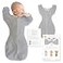 SwaddleDesigns Transitional Swaddle Sack Arms Up HalfLength Sleeves Mitten Cuffs Swaddle for Newborn Transition to Baby Sleep Sack Wearable Blanket Medium 36 Month 1421 lb Heathered Gray