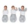 Amazing Baby Omni Transitional Swaddle Swaddle Sleep Sack with Wrap Arms Up Sleeves Mitten Cuffs Gray Stars Small 03 Months